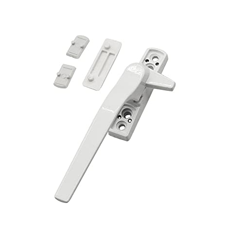 Lokatall Fenstergriff Ersatz-Fenstergriff, Universal-Doppel-UPVC-Fensterverriegelungsgriff, Verglasung Aluminiumlegierung Fenstergriff Kindersicher Flügelverriegelung Weißer Sicherheitsgriff (Links) von Lokatall