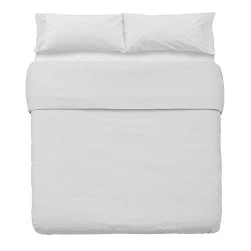 Lolahome Bettbezug aus Baumwolle und Polyester, klassisch, für Betten mit Einer Breite von 180 cm, Weiß von LOLAhome