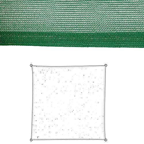 Lolahome Sonnensegel, quadratisch, Grün, Faser, 3 m von LOLAhome
