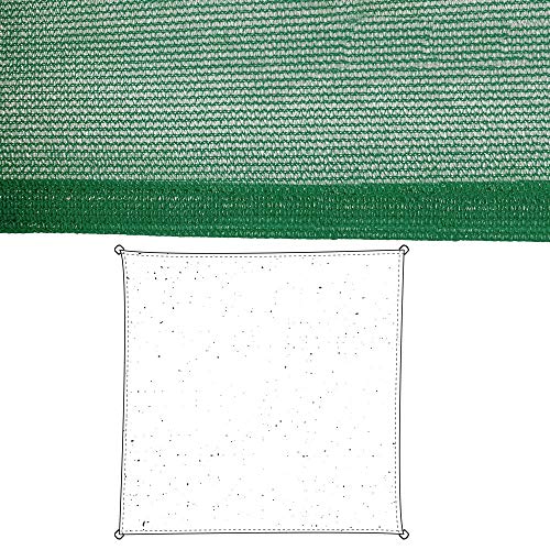 Lolahome Sonnensegel, quadratisch, Grün, Faser, 5 m von LOLAhome