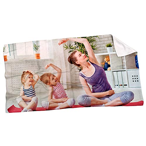 LolaPix Handtuch Personalisiert. Mikrofaser Handtuch. Sporthandtuch/Strandtuch/Fitness Handtuch. Schnelltrocknend. Superabsorbierend und Antibakteriell. Mit Foto. 50x100cm von LolaPix