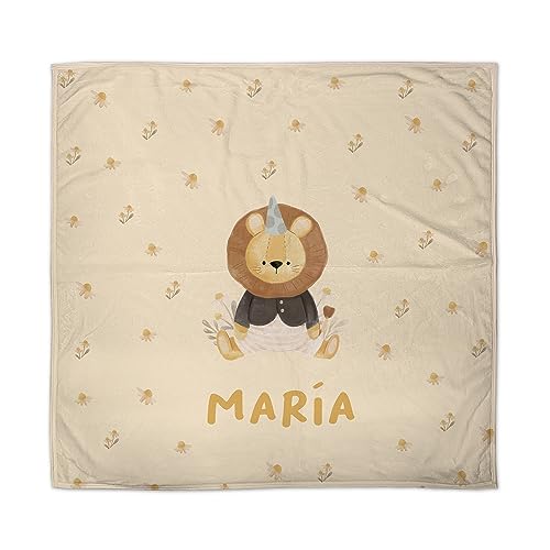 LolaPix Babydecke für Neugeborene. Personalisierte Babydecke. Personalisierte Babydecke mit Namen. Personalisiertes Babygeschenk. Polarfleece. Verschiedene Designs. Löwe Blumen LolaPix Babydecke für Neugeborene. Personalisierte Babydecke. Personalisierte Babydecke mit Namen. Personalisiertes Babygeschenk. Polarfleece. Verschiedene Designs. Löwe Blumen von LolaPix