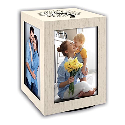 LolaPix Drehbarer Fotowürfel. Personalisierte Fotorahmen. Mehrere Fotorahmen. Dekoration für Ihr Zuhause. Personalisierter Baum des Lebens. Fotorahmen 10x15. BIG TREE. von LolaPix