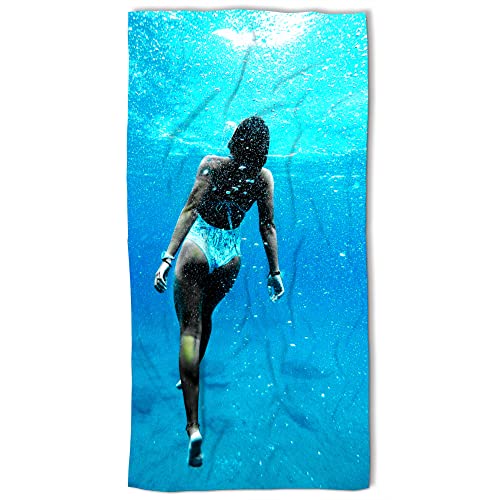 LolaPix Großes Handtuch aus Mikrofaser. Personalisierte Handtücher mit Foto und Namen. Handtuch fürs Fitnessstudio. Große Strandhandtücher. Super saugfähig und antibakteriell. 90x180 cm Premium von LolaPix