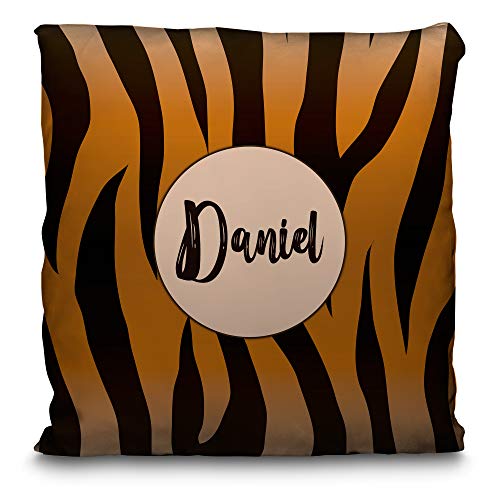 LolaPix Kissen Personalisiert mit Namen/Text. Beidseitig Vollständig bis zur Naht Bedruckt. Inklusive Füllung. Verschiedene Größen. Animal Print. Tiger LolaPix Kissen Personalisiert mit Namen/Text. Beidseitig Vollständig bis zur Naht Bedruckt. Inklusive Füllung. Verschiedene Größen. Animal Print. Tiger von LolaPix