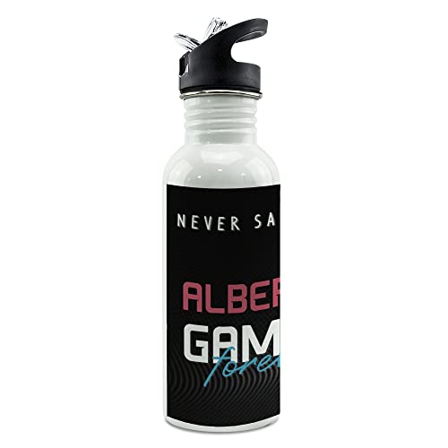 LolaPix Personalisierte Flasche. Personalisierte Geschenke für Gamer. Flasche aus rostfreiem Stahl. BPA-frei. Fassungsvermögen 600ml. Strohhalm Stop Flasche. GAMER FOREVER von LolaPix