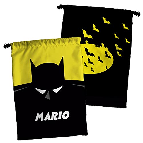 LolaPix Personalisierte Snack-Tasche mit Namen. Superhelden Geek Verschiedene Designs Batman LolaPix Personalisierte Snack-Tasche mit Namen. Superhelden Geek Verschiedene Designs Batman von LolaPix