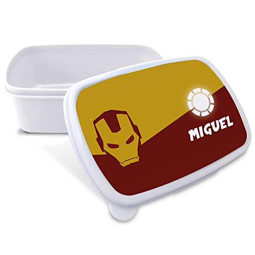 LolaPix Personalisierte Snackbox mit Namen. Superhelden. Geek. Verschiedene Ausführungen. IRON MAN von LolaPix