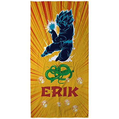 LolaPix Personalisiertes Dragon-Handtuch. Strandtuch mit Namen. Personalisiertes Strand Badetuch. Personalisierte Handtuch. Personalisierte Geschenke. Verschiedene Designs und Größen. Dragon von LolaPix