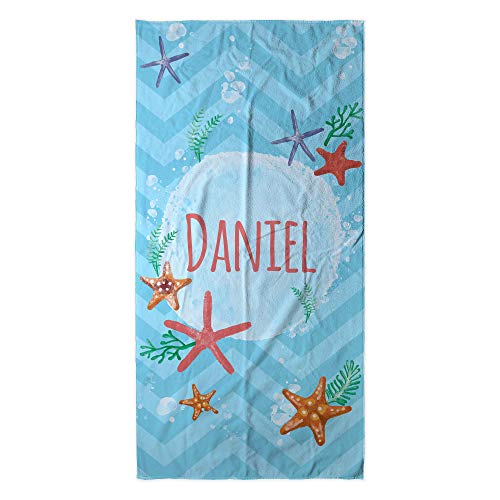LolaPix Strandtuch Kinder. Personalisiert Strandtuch. Strand Badetuch mit Namen. Personalisierte Handtuch. Personalisierte Geschenke. Verschiedene Designs und Größen. Strand von LolaPix