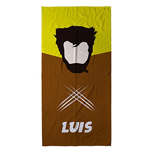 Strandtuch Comic. Strandtuch mit Namen. Personalisiertes Strand Badetuch. Personalisierte Handtuch. Personalisierte Geschenke. Verschiedene Designs und Größen. Wolverine von LolaPix