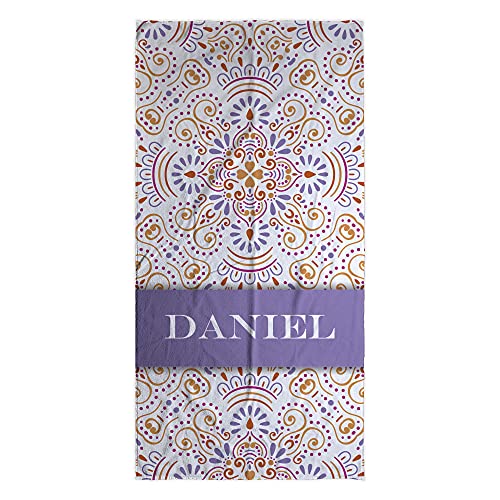 LolaPix Strandtuch personalisiert. Strandtuch mit Namen. Personalisiertes Strand Badetuch. Personalisierte Handtuch. Personalisierte Geschenke. Verschiedene Designs und Größen. Mandala Parvati von LolaPix