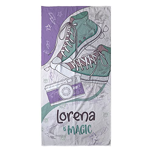 LolaPix Strandtuch personalisierte. Personalisiert Strandtuch. Strand Badetuch mit Namen. Personalisierte Handtuch. Personalisierte Geschenke. Verschiedene Designs und Größen. Magic von LolaPix