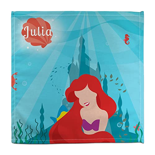Meerjungfrauen-Serviette. Personalisierte Stoffservietten. Stoffserviette mit Name. Originelles personalisiertes Geschenk. Verschiedene Ausführungen und Größen. Arielle Meerjungfrauen-Serviette. Personalisierte Stoffservietten. Stoffserviette mit Name. Originelles personalisiertes Geschenk. Verschiedene Ausführungen und Größen. Arielle von LolaPix