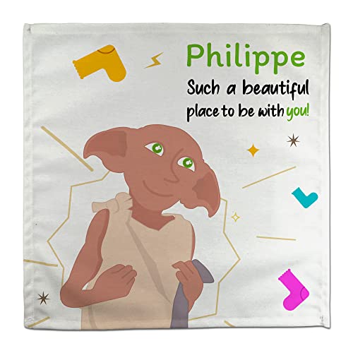 Personalisierte Servietten. Stoffservietten Harry Potter. Servietten Bedrucken Lassen. Servietten Mit Namen. 50% Baumwolle. 32x32cm Ungefähr. Personalisierte Geschenke. Dobby von LolaPix