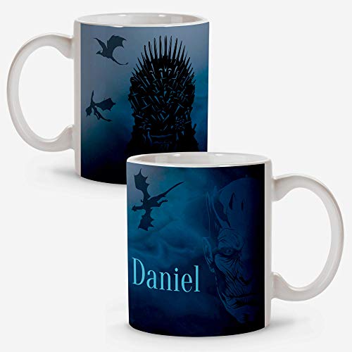 Personalisierte Tasse mit Name/Text. Personalisierte Geschenke für Fans. Verschiedene Innenarchitekturen und Farben. GAME OF THRONES von LolaPix