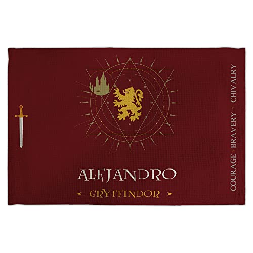 Platzdeckchen Kinder Schule. Zauberer Tischset. Tischsets Abwaschbar. Platzdeckchen Abwaschbar Kinder. Tischset mit Namen. 30x45 cm. Personalisierte Geschenke. Gryffindor von LolaPix