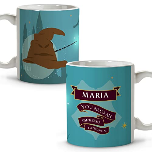 Zauberer Tasse. Frühstücksbecher. Tasse Personalisiert mit Namen. Zauberer Geschenkes. Keramik Verschiedene Innenausstattungen und Farben. Espresso patronum von LolaPix