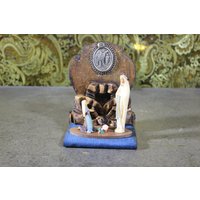Kleiner Altar, Jungfrau Lourdes Dekorativer Mit Metall Bernadette, Religiöses Ornament, Religiöse Ornamente Kleiner Altar, Jungfrau Lourdes Dekorativer Mit Metall Bernadette, Religiöses Ornament, Religiöse Ornamente von LolaReligiousAntique