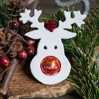 Porzellan Rentier Schokoladenhalter Weihnachtsdekoration von LolaSwainDesigns