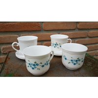 Arcopal Frankreich 4 Tassen + Untertasse Veronica Myosotis Kollektion - Vintage 70Er Arcopal Frankreich 4 Tassen + Untertasse Veronica Myosotis Kollektion - Vintage 70Er von LolaVintageDesign
