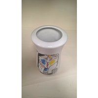 Tognana Weiße Porzellanvase Mit Picasso-Dekor Tognana Weiße Porzellanvase Mit Picasso-Dekor von LolaVintageDesign