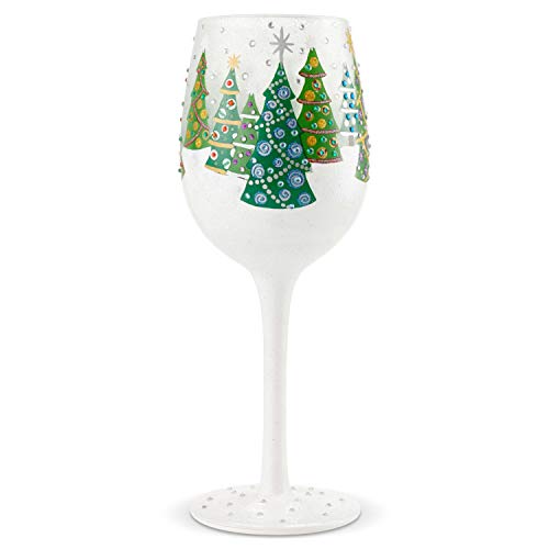 Lolita Christmas Trees In Snow Wine Glass von Enesco