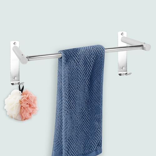 Handtuchhalter Badezimmer Edelstahl, Handtuchhalter Wall, Edelstahl Ohne Bohren Handtuchstange für Badezimmer und Küche 42-73 cm von Lollanda