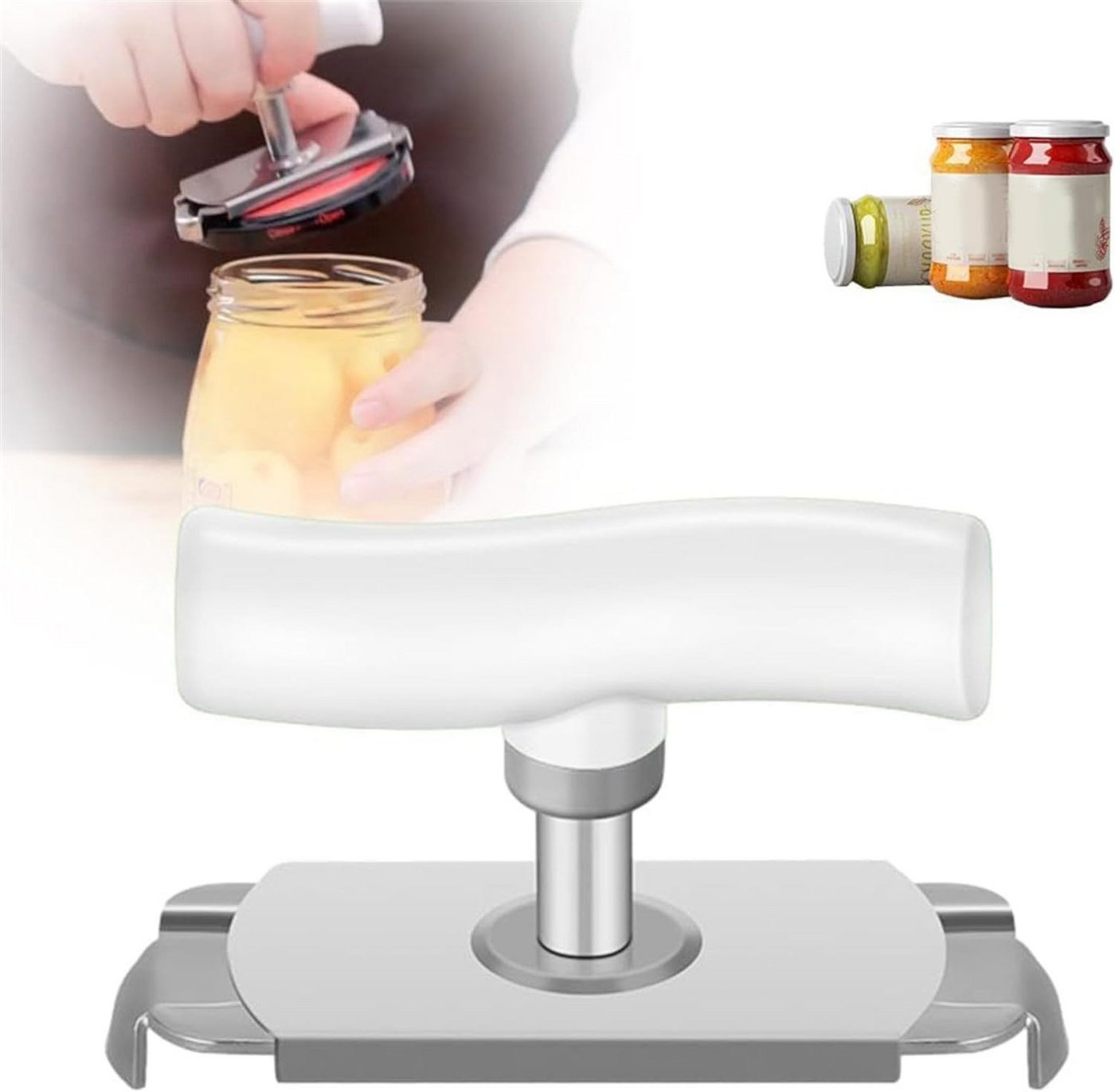 Auledio Dosenöffner Edelstahl Glasöffner für Glasdeckel, Twist-Off-Schraubenentferner, Verstellbarer, mit Zahnraddesign und ergonomischem Griff Auledio Dosenöffner Edelstahl Glasöffner für Glasdeckel, Twist-Off-Schraubenentferner, Verstellbarer, mit Zahnraddesign und ergonomischem Griff von Auledio