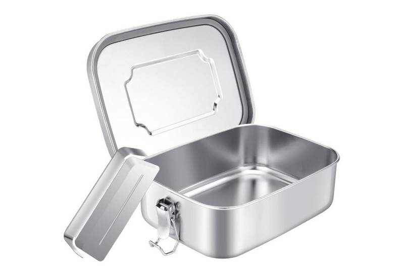Auledio Lunchbox Brotdose Edelstahl 1200ml mit 2 Fächern – auslaufsicher, BPA‑frei, Edelstahl, (1-tlg), Bentobox Bewegliche Trennwand Auslaufsicher für Erwachsene & Kinder von Auledio