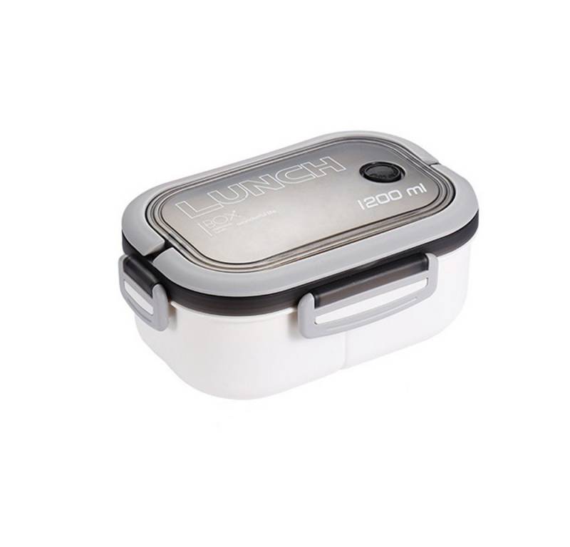 Auledio Lunchbox für Kinder und Erwachsene, Brotdose mit Fächern, 14,5 x 21 x 8 cm, mit Trennwand, Bentobox inklusive Löffel und Gabel, 1200 ml von Auledio