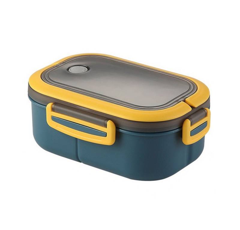 Auledio Lunchbox für Kinder und Erwachsene, Brotdose mit Fächern, 14,5 x 21 x 8 cm, mit Trennwand, Bentobox inklusive Löffel und Gabel, 1200 ml von Auledio