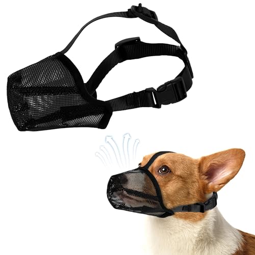 Lollanda Maulkorb für Hunde, Maulkorb Hund mit Verstellbare Mesh, Maulkörbe für Hunde Atmungsaktive Mesh Maulkorb Hund für Verhindert Beißen Kauen und Bellen (XL) von Lollanda