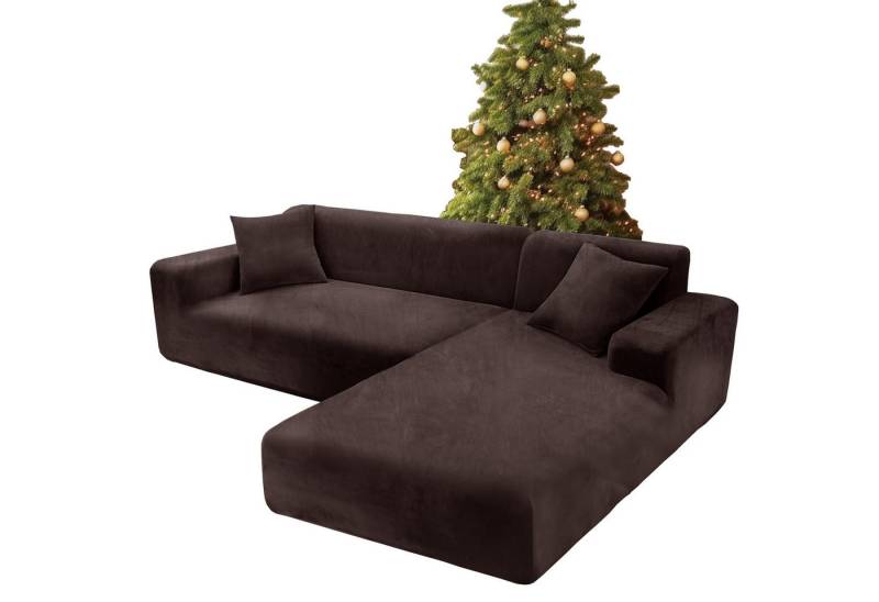 Kaket Sofabezug Stretch-Sofabezug Dicke Samt Sofa Überwürfe Sofabezug, Sofahusse mit Armlehne für Wohnzimmer, Protector für Hunde Haustiere von Kaket