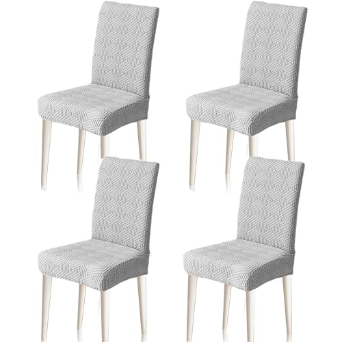 Lollanda Stuhlhussen 4er Set, Stretch Stuhlhussen Schwingstühle, Moderne Stuhlbezüge Für Esszimmerstühle, Husse Stuhl Beschützer (Grau) von Lollanda