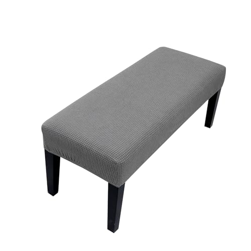 Lollanda Universal-Bezug für Esszimmer-Bank, Stretch Dining Bench Cover, Elastische Stretch Husse für Hotel, Bankett, Restaurant, Wohnzimmer, Schlafzimmer (Dunkelgrau) von Lollanda