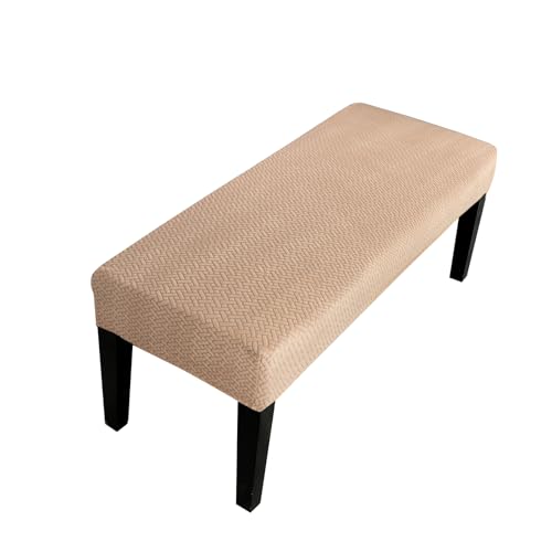 Lollanda Universal-Bezug für Esszimmer-Bank, Stretch Dining Bench Cover, Elastische Stretch Husse für Hotel, Bankett, Restaurant, Wohnzimmer, Schlafzimmer (GreyBrown-A) von Lollanda