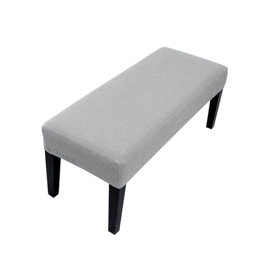 Lollanda Universal-Bezug für Esszimmer-Bank, Stretch Dining Bench Cover, Elastische Stretch Husse für Hotel, Bankett, Restaurant, Wohnzimmer, Schlafzimmer (Hellgrau) von Lollanda