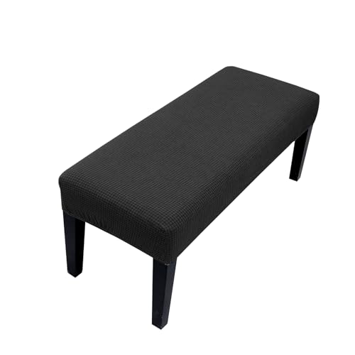 Lollanda Universal-Bezug für Esszimmer-Bank, Stretch Dining Bench Cover, Elastische Stretch Husse für Hotel, Bankett, Restaurant, Wohnzimmer, Schlafzimmer (Schwarz) von Lollanda