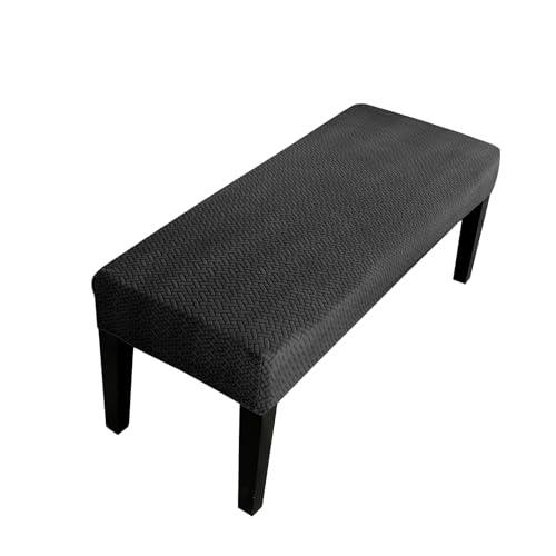 Lollanda Universal-Bezug für Esszimmer-Bank, Stretch Dining Bench Cover, Elastische Stretch Husse für Hotel, Bankett, Restaurant, Wohnzimmer, Schlafzimmer (Schwarz-A) von Lollanda