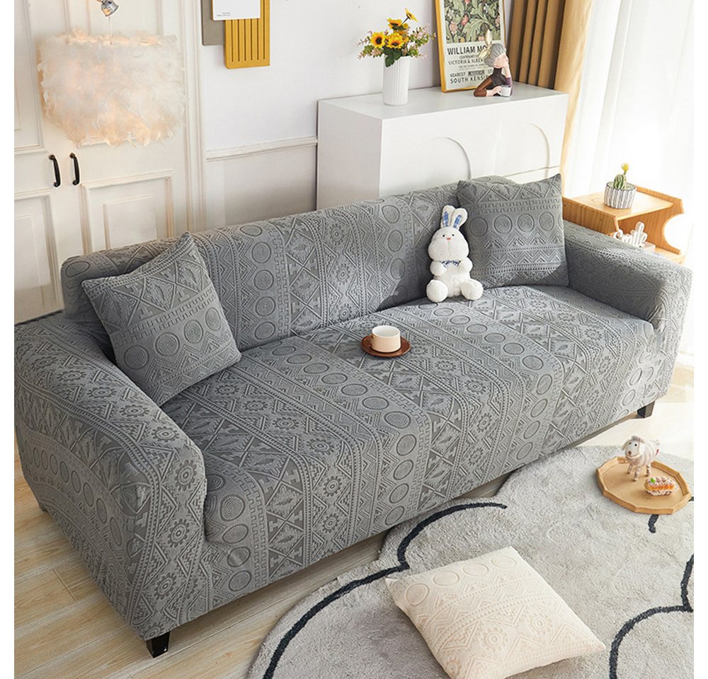 Sofahusse Stretch-Sofabezug Elastisch Couch Sesselbezug mit dezentem Muster, Lollanda von Lollanda