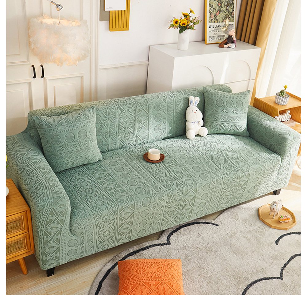 Sofahusse Stretch-Sofabezug Elastisch Couch Sesselbezug mit dezentem Muster, Lollanda von Lollanda
