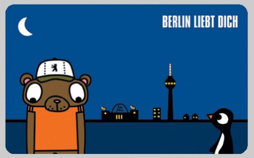 Frühstücksbrettchen: Lololand, verschiedene Berliner Motive (Berlin liebt Dich-blau) von Lololand