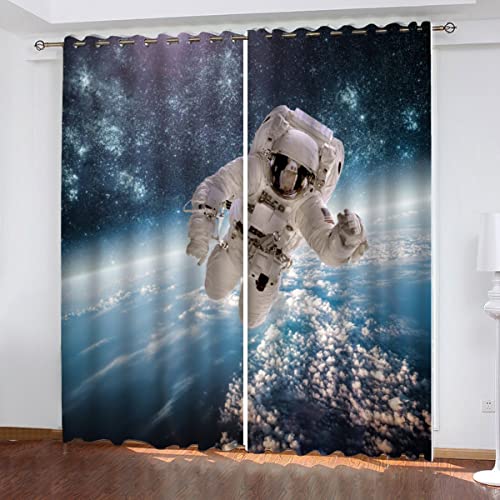 Astronaut Weltraum Vorhang Blickdicht B 150 X H 166 cm Universum Gardinen mit ösen Polyester Schallschutz Vorhänge 2er Set für Jugendzimmer Wohnzimmer Schlafzimmer Modern Home Dekoration Astronaut Weltraum Vorhang Blickdicht B 150 X H 166 cm Universum Gardinen mit ösen Polyester Schallschutz Vorhänge 2er Set für Jugendzimmer Wohnzimmer Schlafzimmer Modern Home Dekoration von Lolosale