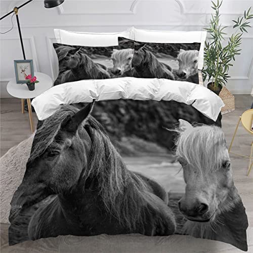 Bettwäsche 135x200 Islandpferd 3D Druck Weiche Mikrofaser Bettwäsche Set Kinder Jungen Mädchen tierisches Pferd Bettbezüge mit ReißVerschluss und 2 Kissenbezug 80x80cm Bettwäsche 135x200 Islandpferd 3D Druck Weiche Mikrofaser Bettwäsche Set Kinder Jungen Mädchen tierisches Pferd Bettbezüge mit ReißVerschluss und 2 Kissenbezug 80x80cm von Lolosale