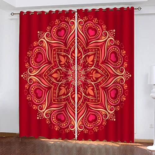 Böhmen Mandala Vorhang Blickdicht B 140 X H 160 cm Farbenfrohe Blumen Gardinen mit ösen Polyester Schallschutz Vorhänge 2er Set für Jugendzimmer Wohnzimmer Schlafzimmer Modern Home Dekoration Böhmen Mandala Vorhang Blickdicht B 140 X H 160 cm Farbenfrohe Blumen Gardinen mit ösen Polyester Schallschutz Vorhänge 2er Set für Jugendzimmer Wohnzimmer Schlafzimmer Modern Home Dekoration von Lolosale