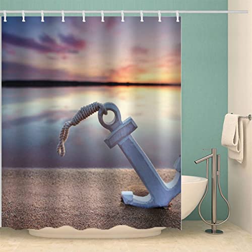 Duschvorhang 180x180 Hölzerner Anker Anti-Schimmel Polyester Wasserdicht Duschvorhänge Sonnenuntergang Strand Ozean Shower Curtain mit 12 Hooks Badezimmer Badewanne Anti-Bakteriell Waschbar Badvorhang Duschvorhang 180x180 Hölzerner Anker Anti-Schimmel Polyester Wasserdicht Duschvorhänge Sonnenuntergang Strand Ozean Shower Curtain mit 12 Hooks Badezimmer Badewanne Anti-Bakteriell Waschbar Badvorhang von Lolosale