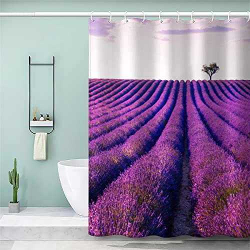 Duschvorhang 180x200 Violett Anti-Schimmel Schwer Stoff Polyester Wasserdicht Duschvorhänge Blumen Shower Curtain mit 12 Duschvorhangringen für Badezimmer Waschbar Badvorhang Duschvorhang 180x200 Violett Anti-Schimmel Schwer Stoff Polyester Wasserdicht Duschvorhänge Blumen Shower Curtain mit 12 Duschvorhangringen für Badezimmer Waschbar Badvorhang von Lolosale