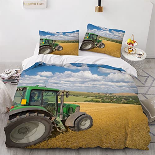 Lolosale Bettwäsche 155x220 Traktor Bettbezug Set Weich Microfaser Bettwäsche-Set Feldgrüner Traktor Maschinen Kinderbettwäsche Bettwaren ReißVerschluss Bettbezug Mit 2 Kissenbezug 80x80cm Lolosale Bettwäsche 155x220 Traktor Bettbezug Set Weich Microfaser Bettwäsche-Set Feldgrüner Traktor Maschinen Kinderbettwäsche Bettwaren ReißVerschluss Bettbezug Mit 2 Kissenbezug 80x80cm von Lolosale