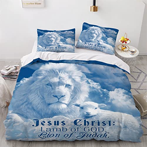 Lolosale Löwe Bettwäsche 135x200 Atmungsaktive Weiche Mikrofaser Lamm Bettbezug mit ReißVerschluss Sommer 3 Teilig Bettwäsche Set Für Kinder Bettbezüge und 2 Kissenbezug 80x80 cm Lolosale Löwe Bettwäsche 135x200 Atmungsaktive Weiche Mikrofaser Lamm Bettbezug mit ReißVerschluss Sommer 3 Teilig Bettwäsche Set Für Kinder Bettbezüge und 2 Kissenbezug 80x80 cm von Lolosale